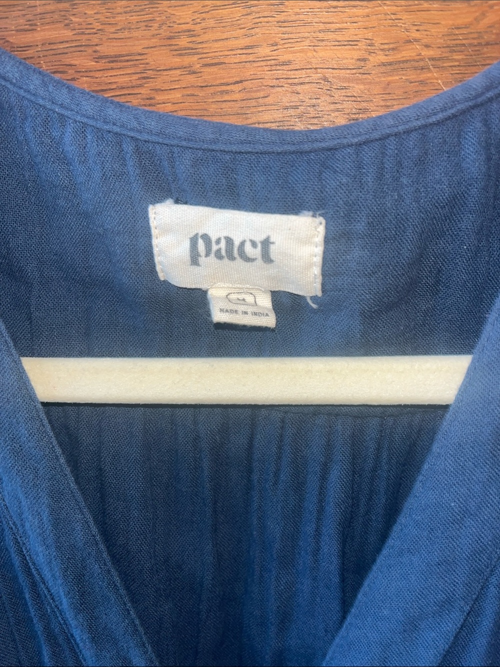 Pact Coastal Guaze Navy Midi Dress - Picture 3 of 5